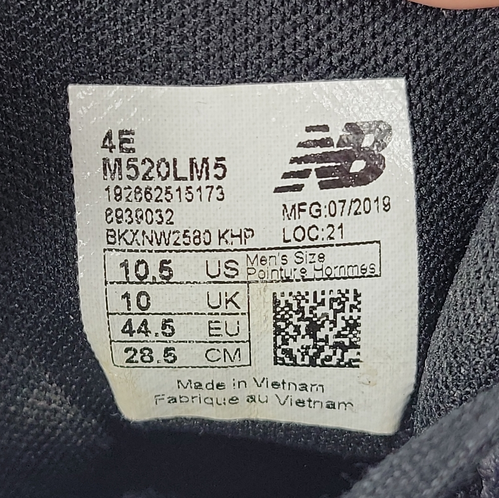 New Balance 520 Comfort Ride Shoes Mens Size 10.5 Extra Wide Sneakers M520LM5 - Picture 6 of 12